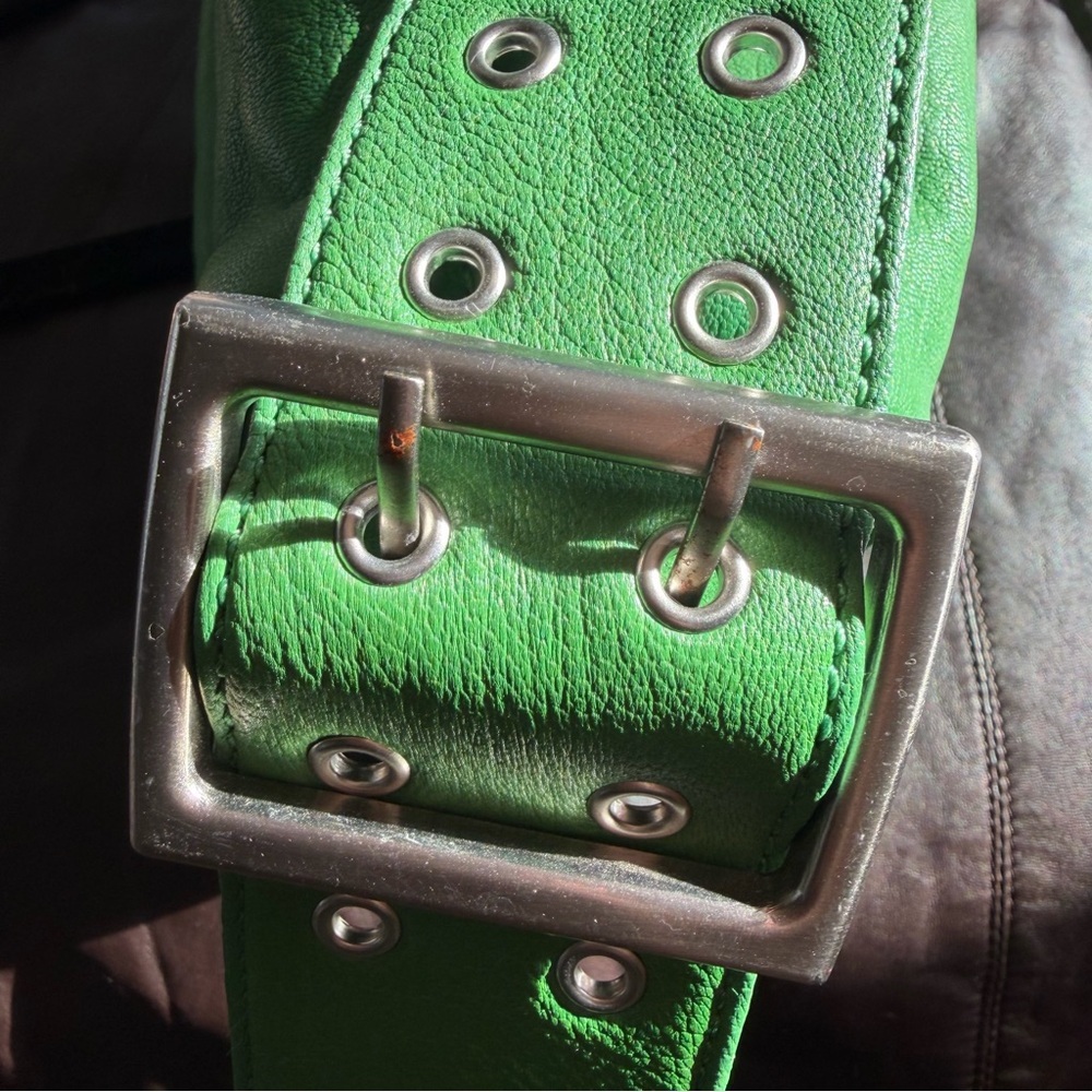 Free People Arm Candy Bag green Shoulder purse leather NWT Y2K style - Picture 7 of 7